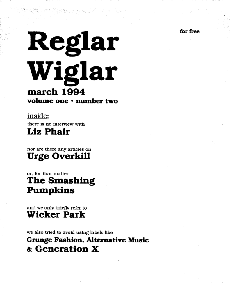 Reglar Wiglar #1